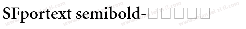SFportext semibold字体转换